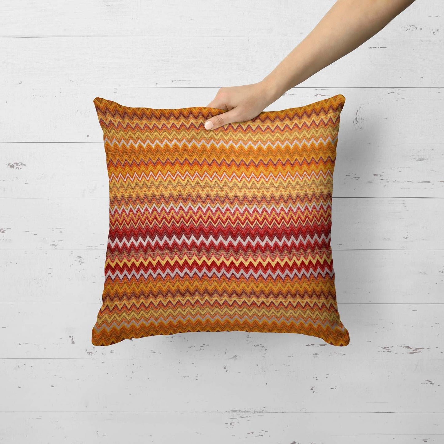 Bohemian Zig-Zag Chevron Woven 18" Cushion Cover