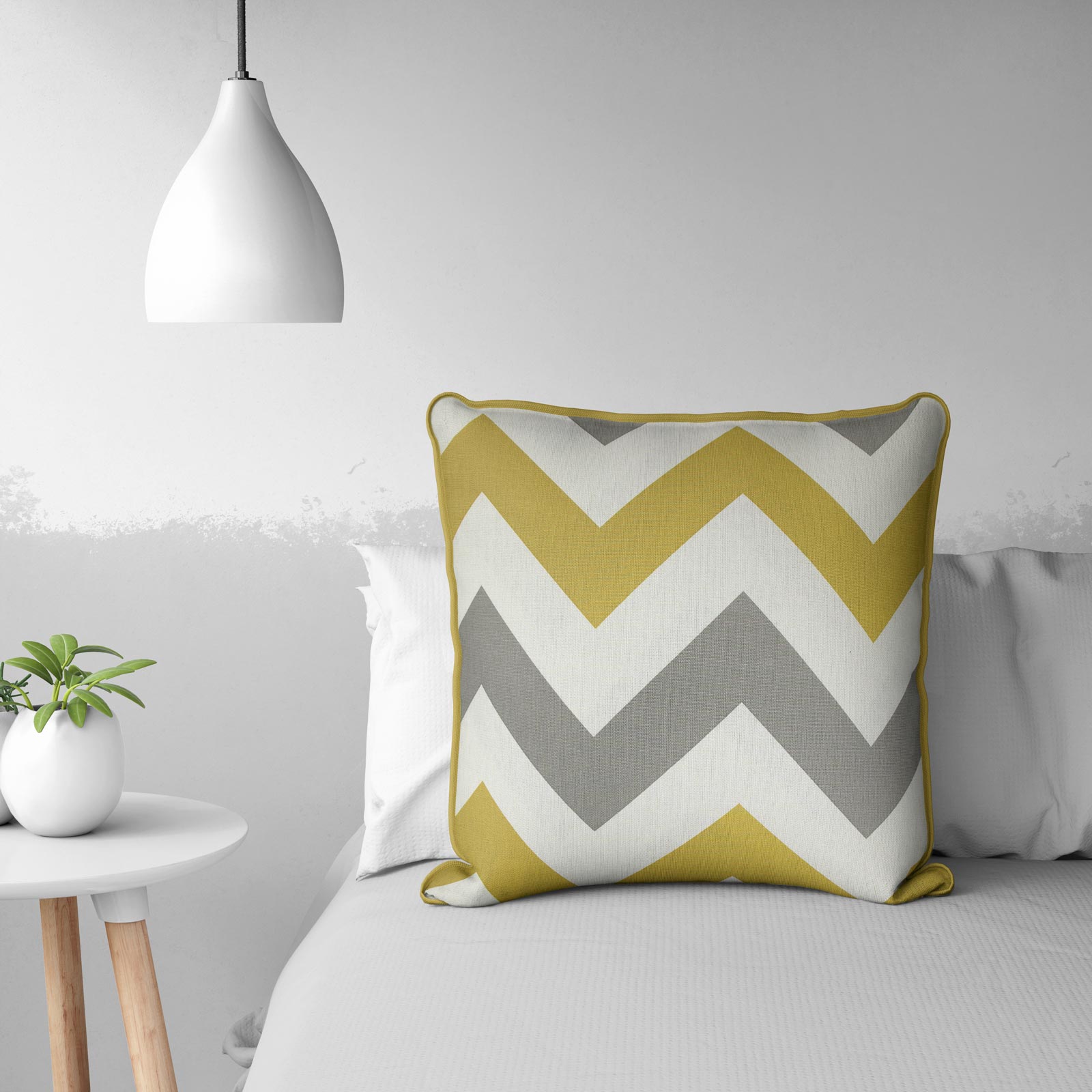 Grey chevron outlet cushions