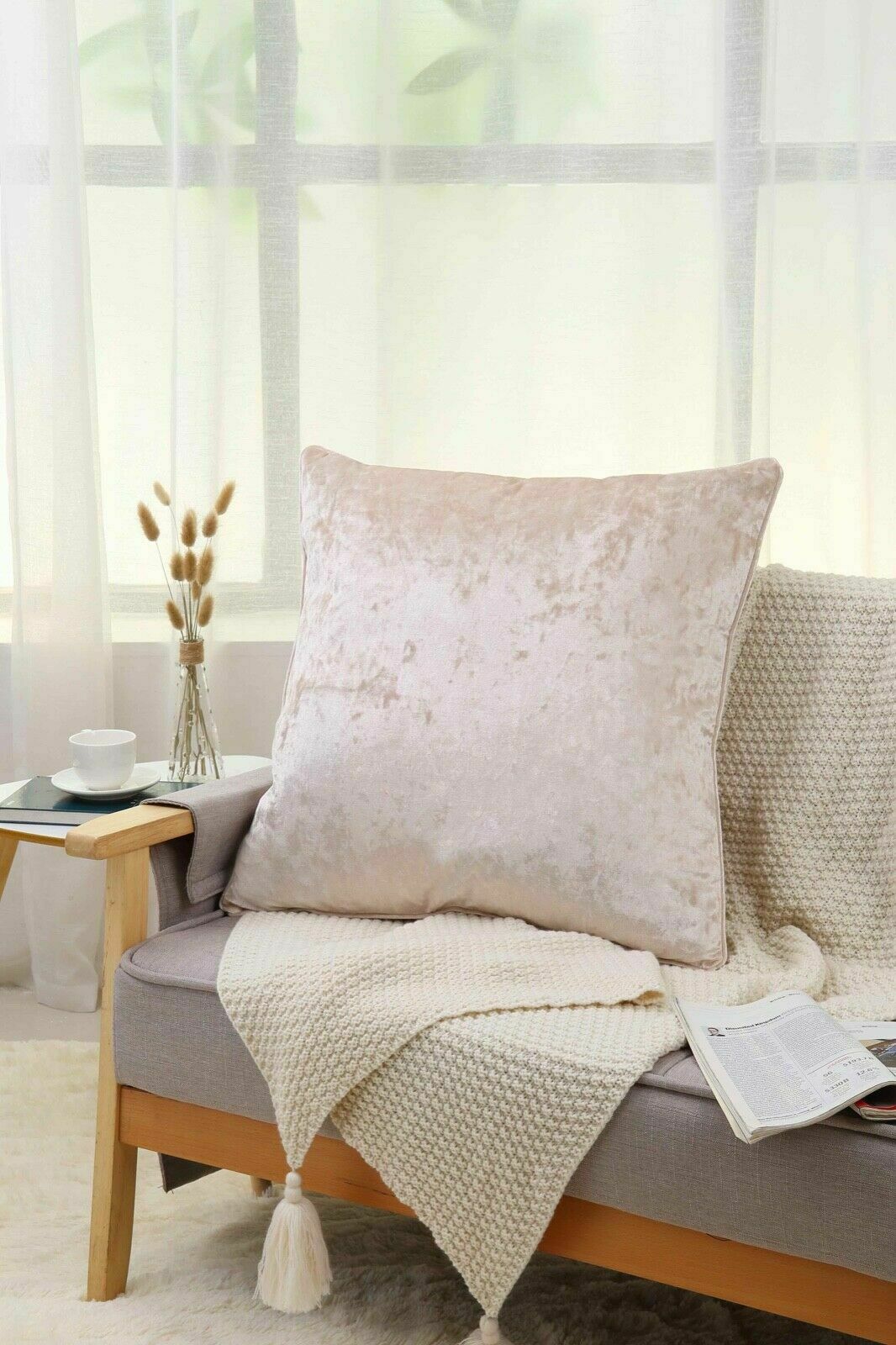Crushed Velvet Cushion Cover 18"