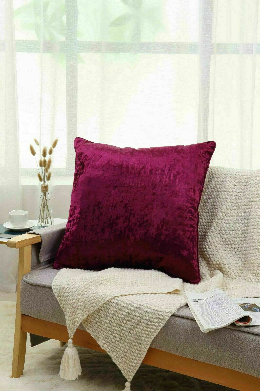 Crushed Velvet Cushion Cover 18"