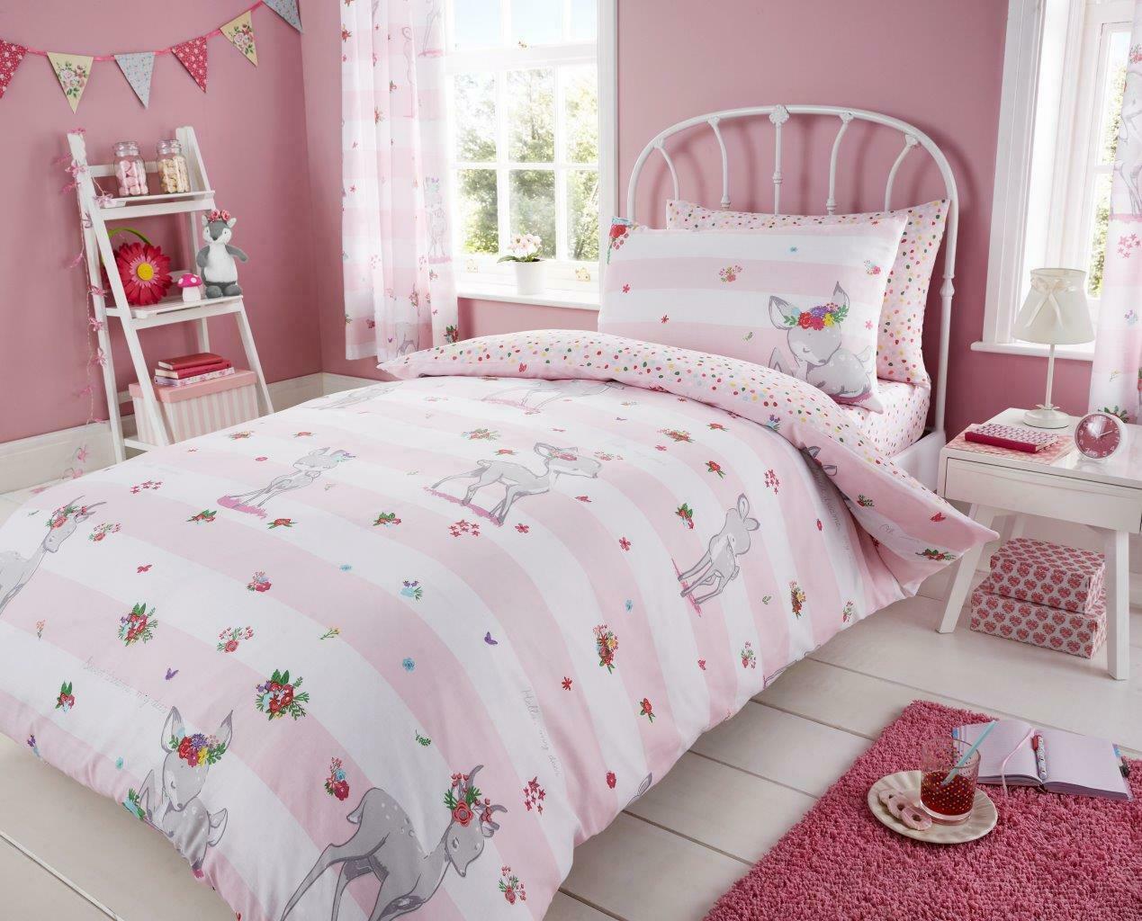 Oh Deer Reversible Kids Single Duvet Cover & Pillowcase