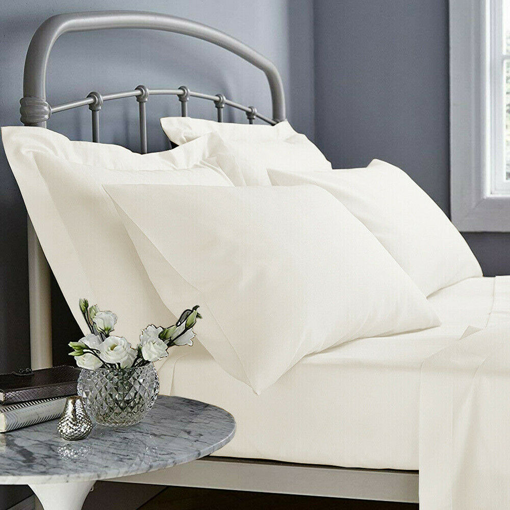 Luxury Egyptian Cotton 200 Thread Count Fitted Sheet - Cream