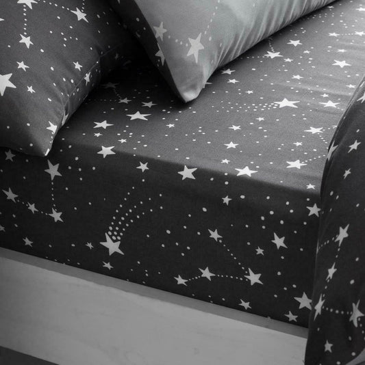 Dinosaur Grey Reversible Kids Single Duvet Cover & Pillowcase