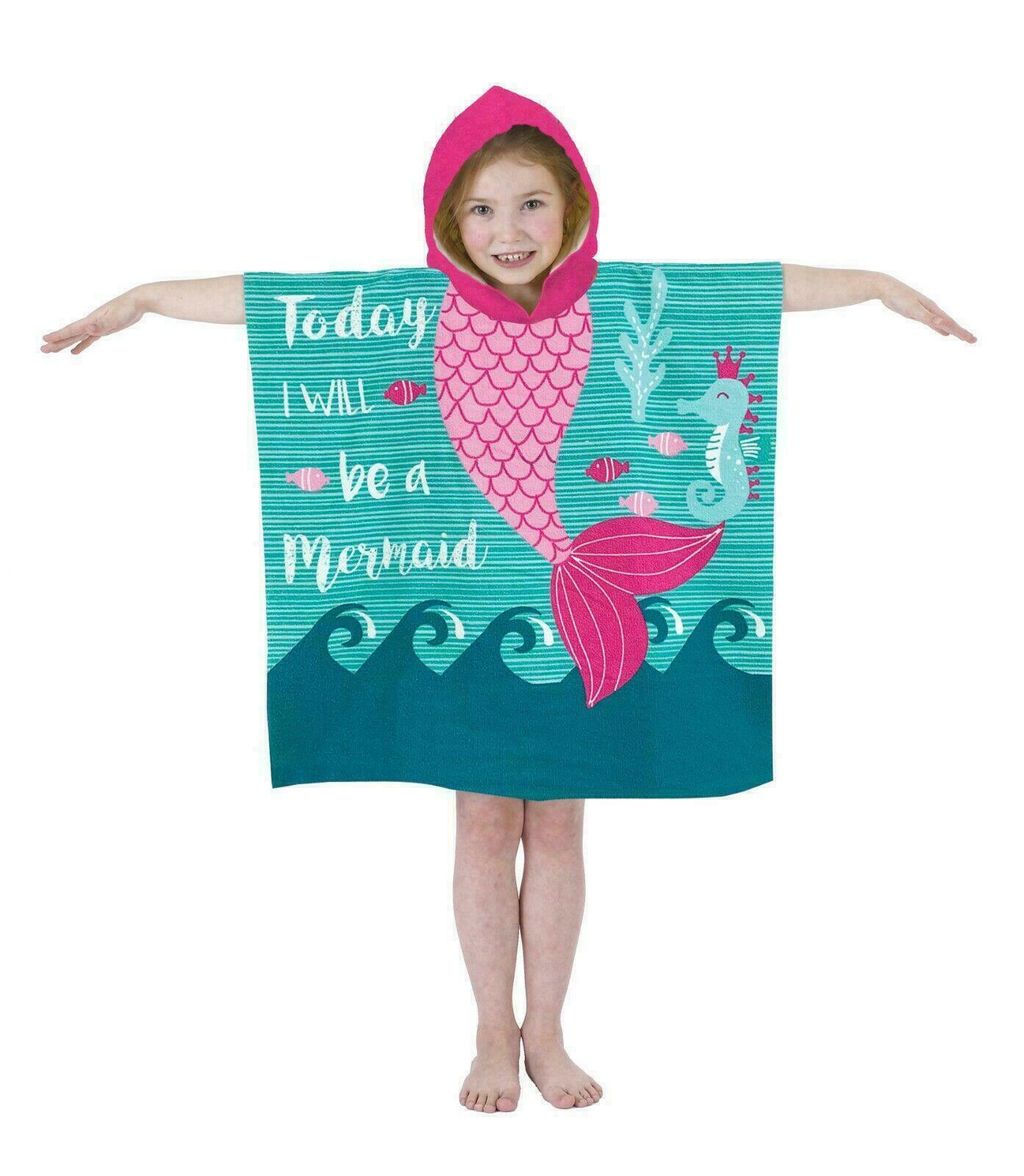 Microfibre Kids Hooded Poncho