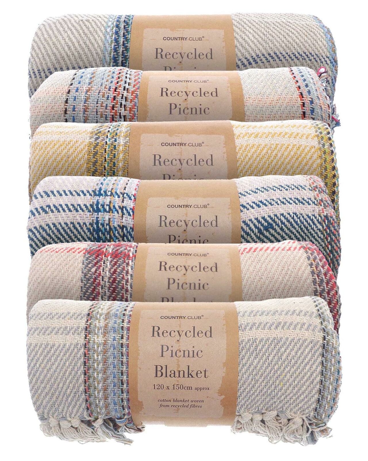 Recycled Picnic Blanket 100% Cotton