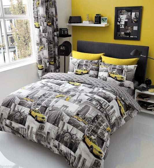 New York City Design Reversible Duvet Set