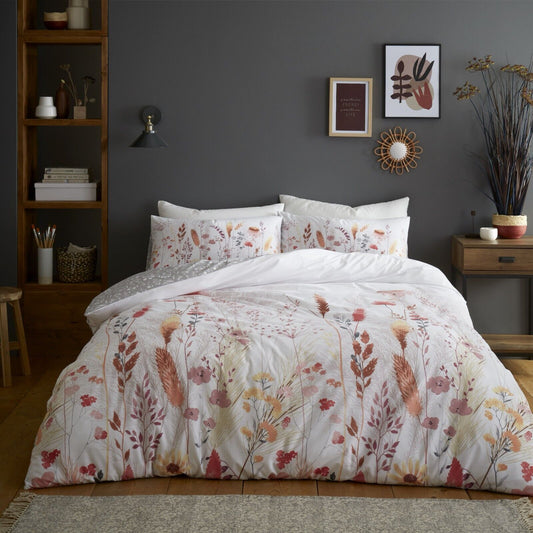Pampas Meadow Burnt Orange Reversible Duvet Set