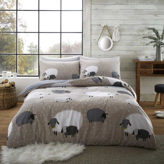 Polka Dot Sheep Reversible Duvet Set