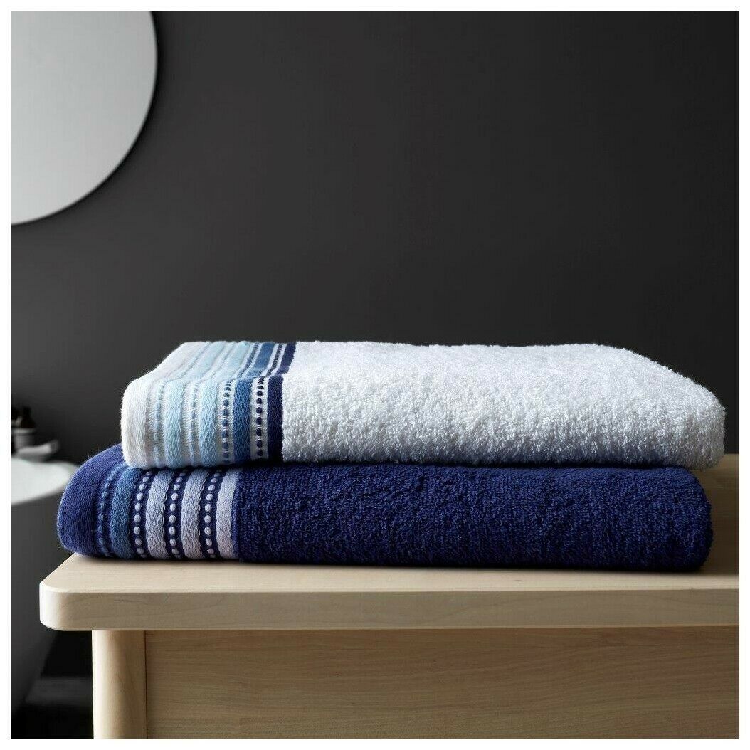 2 Piece 100% Egyptian Cotton Embroidered Hand Towels 600gsm
