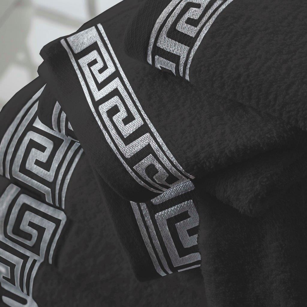 100% Egyptian Cotton Luxury Embroidered Greek Key Hand Towels
