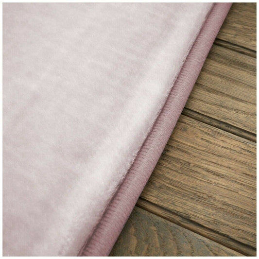 Velvet Rug Blush Pink