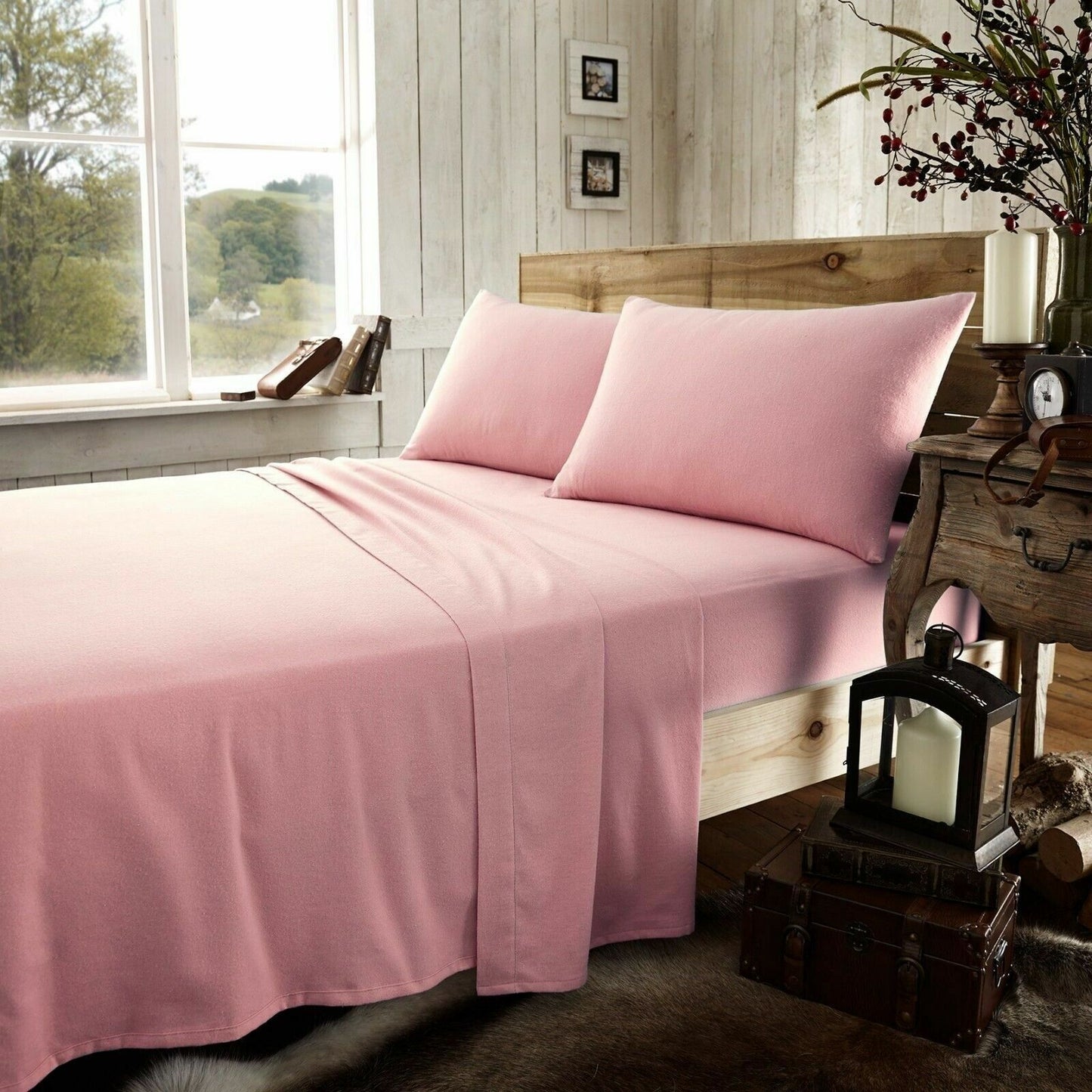 Flannelette Extra Deep Fitted Sheet 40cm Soft & Cosy Brushed Cotton - Various Colours