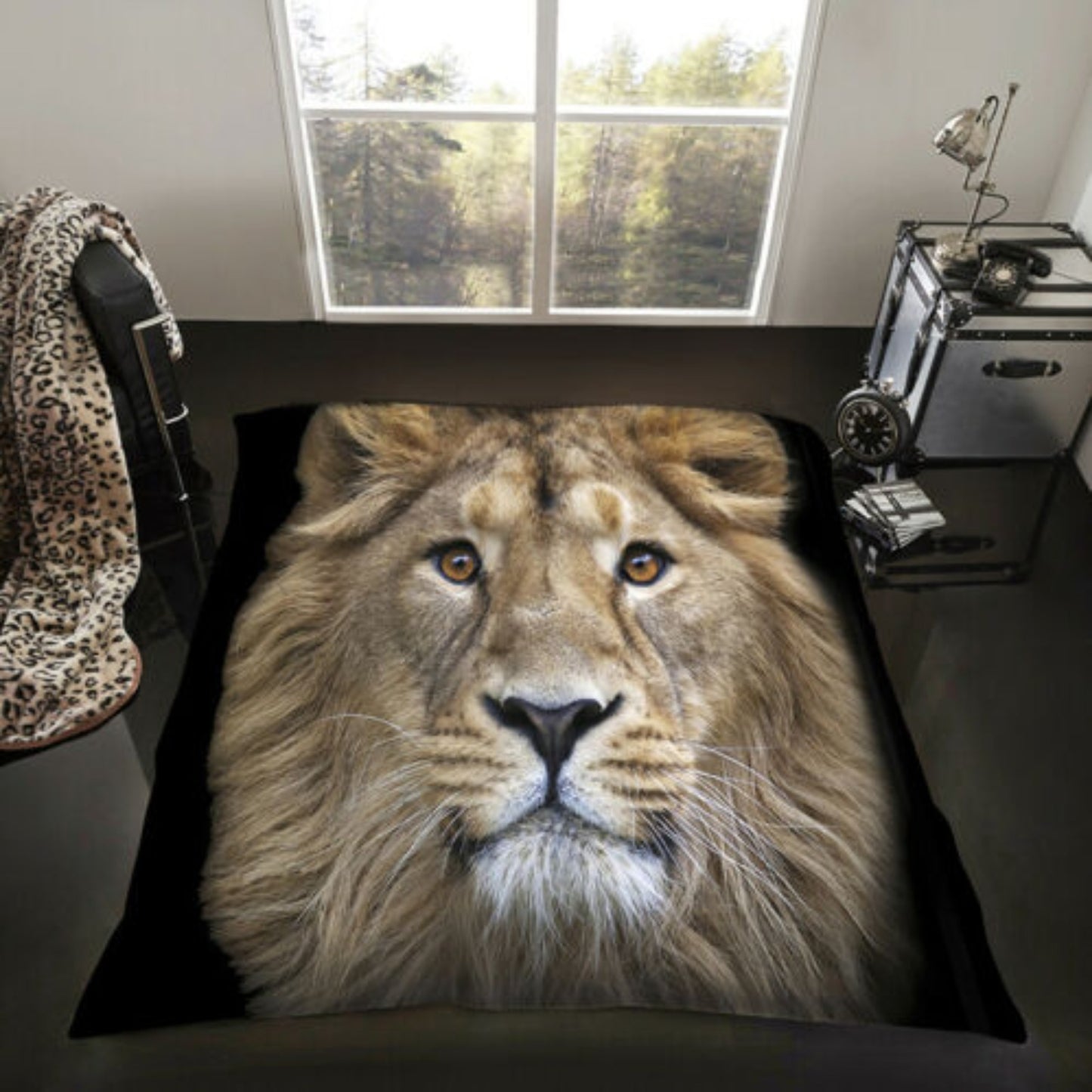 Lion Faux Fur Super Soft Throw