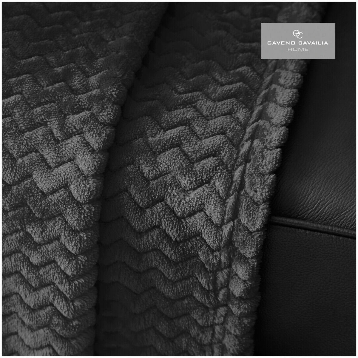 Wave Super Soft Blanket Throw Grey