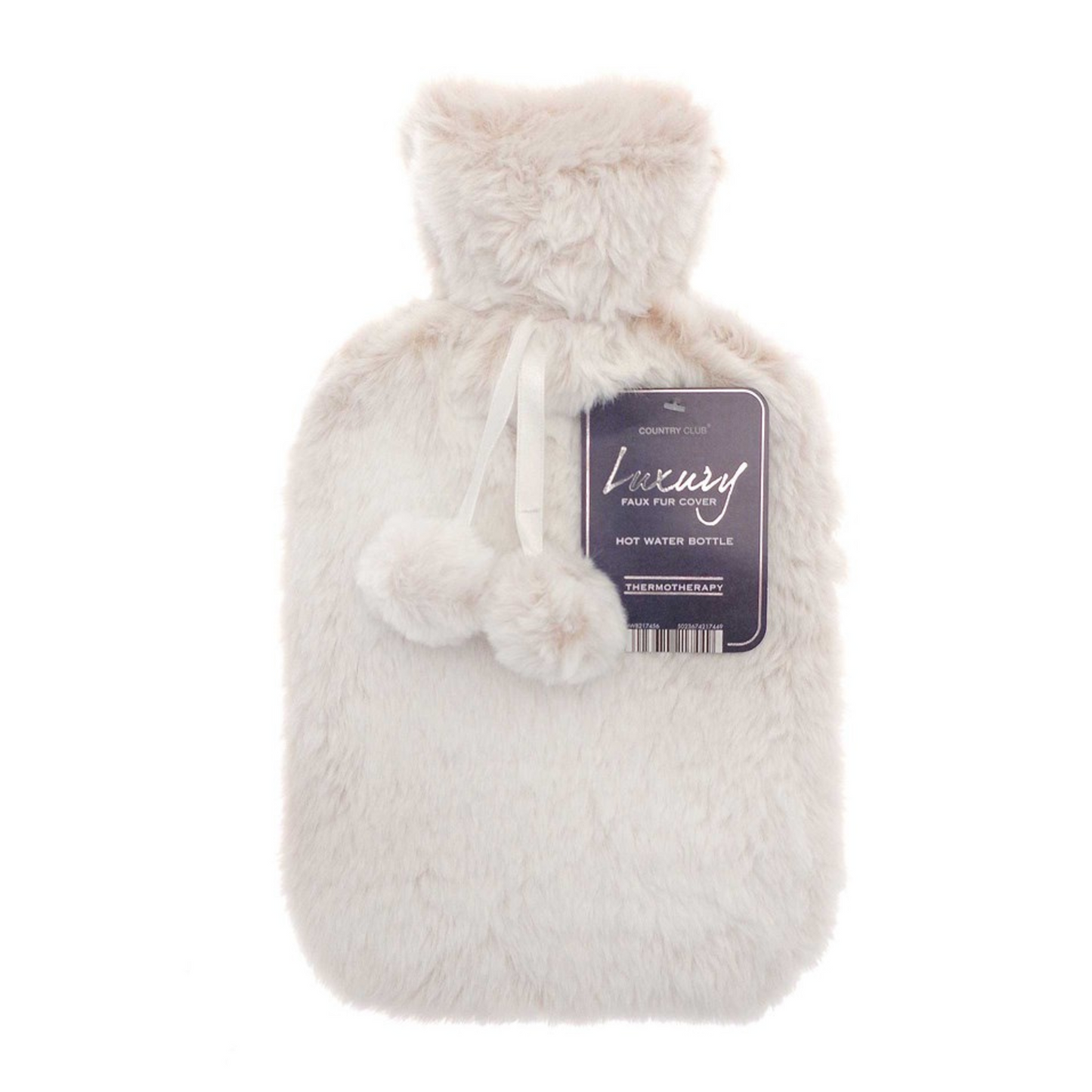 Faux Fur Hot Water Bottles with Removable Cover