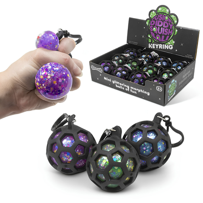 Scrunchems Squishy Fidget Glitter Keyring