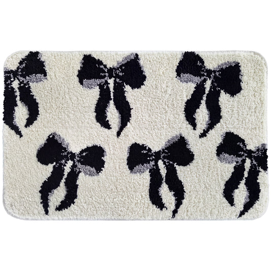 Bow Design Bathroom Rug Bath Mat 50x80cm