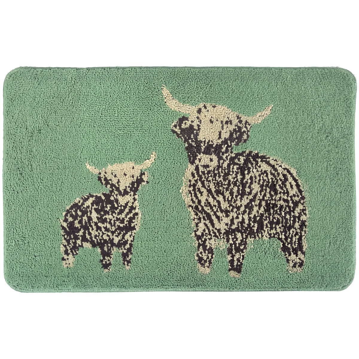 Highland Cow Design Bathroom Rug Bath Mat 50x80cm