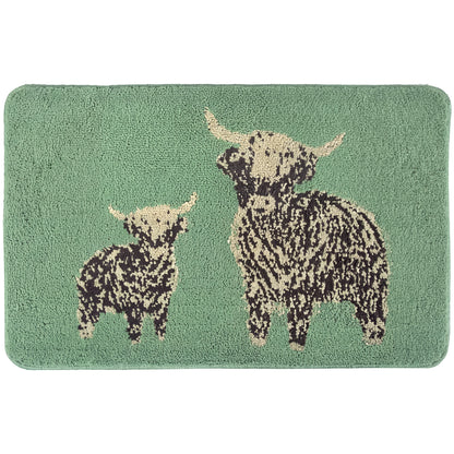 Highland Cow Design Bathroom Rug Bath Mat 50x80cm
