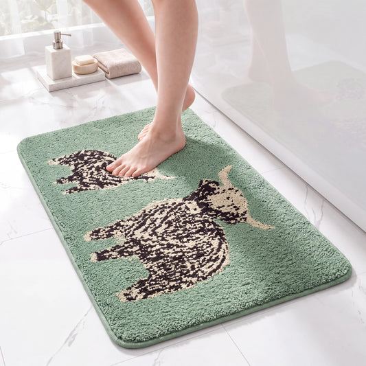 Highland Cow Design Bathroom Rug Bath Mat 50x80cm