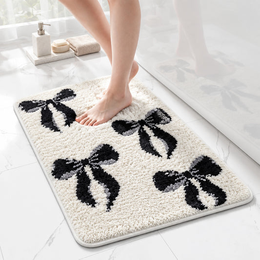 Bow Design Bathroom Rug Bath Mat 50x80cm