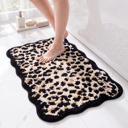 Leopard Print Design Bathroom Rug Bath Mat 50x80cm