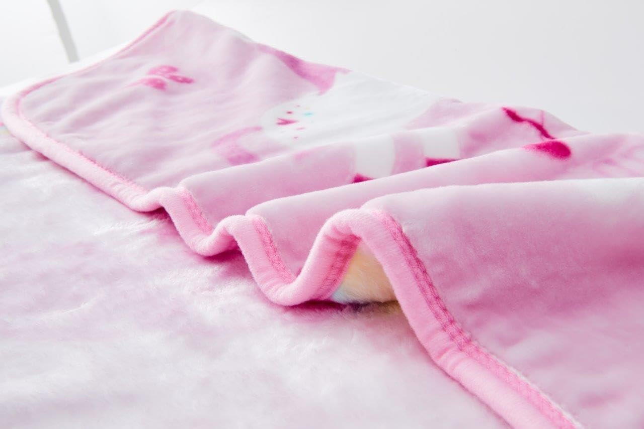 Pink Unicorn Soft Fleece Baby Blanket