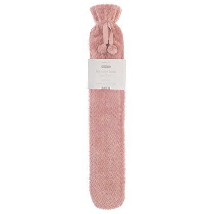 Extra Long 2L Hot Water Bottle with Soft Plush Cover