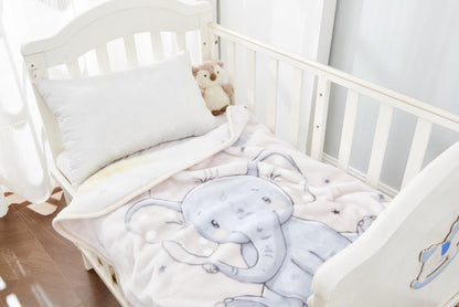 Little Star Elephant Soft Fleece Baby Blanket