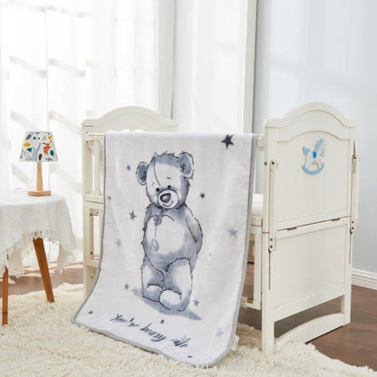Teddy Bear Soft Fleece Baby Blanket