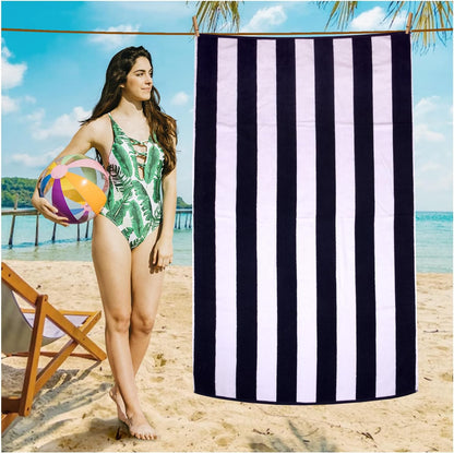 Extra Large 100% Cotton Jacquard Beach Towel