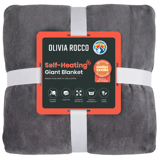 Giant Self Heating Sherpa Heatwave Blanket