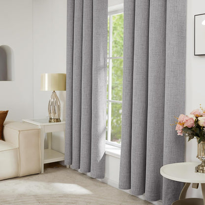 Linen Thermal Blackout Curtain Pair | 2 Colours