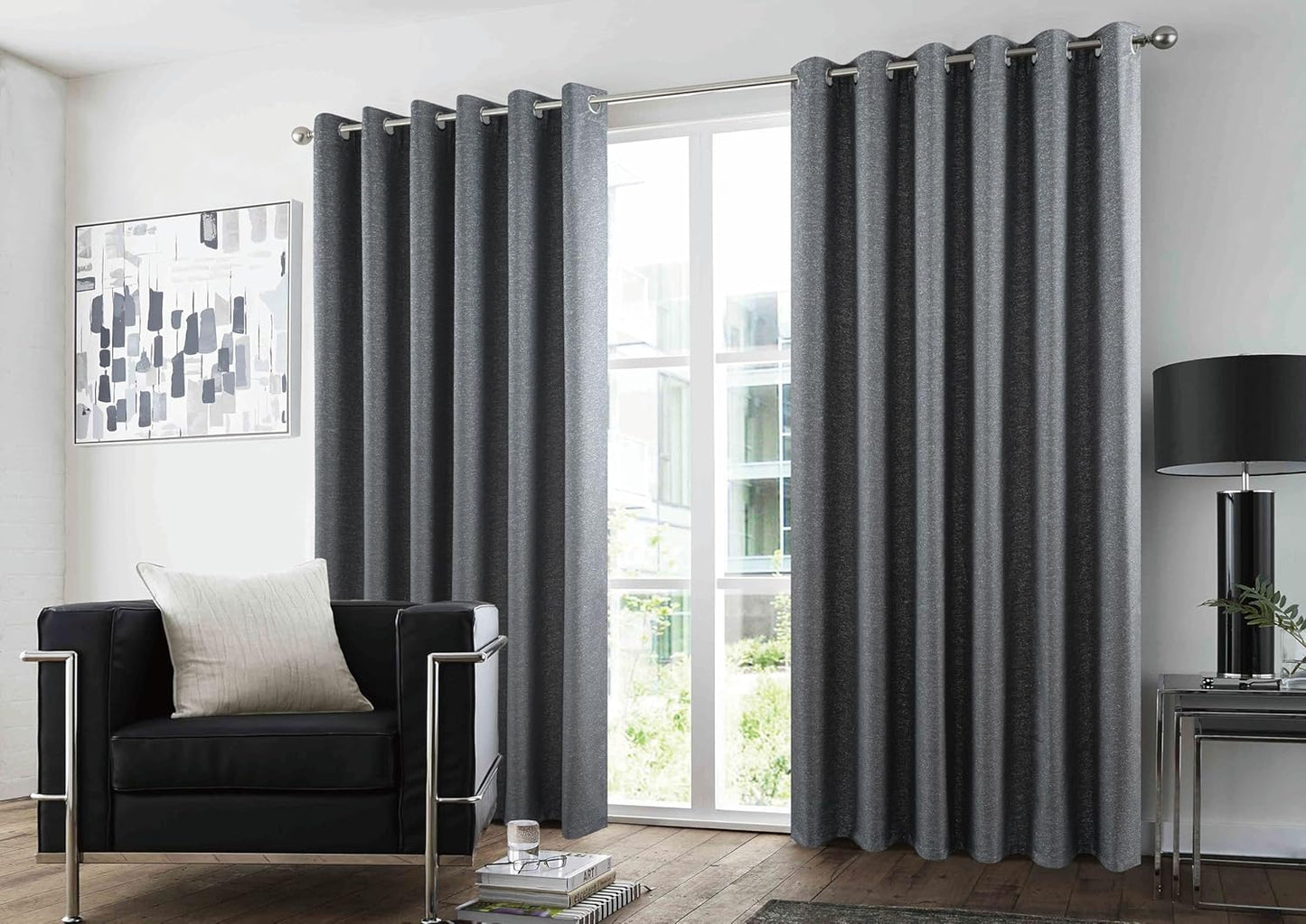Synergy Glitter Blackout Curtain Pair | 3 Colours
