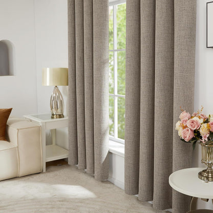 Linen Thermal Blackout Curtain Pair | 2 Colours