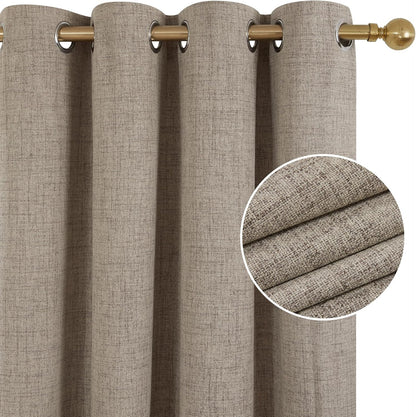 Linen Thermal Blackout Curtain Pair | 2 Colours