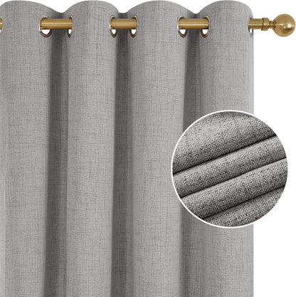 Linen Thermal Blackout Curtain Pair | 2 Colours