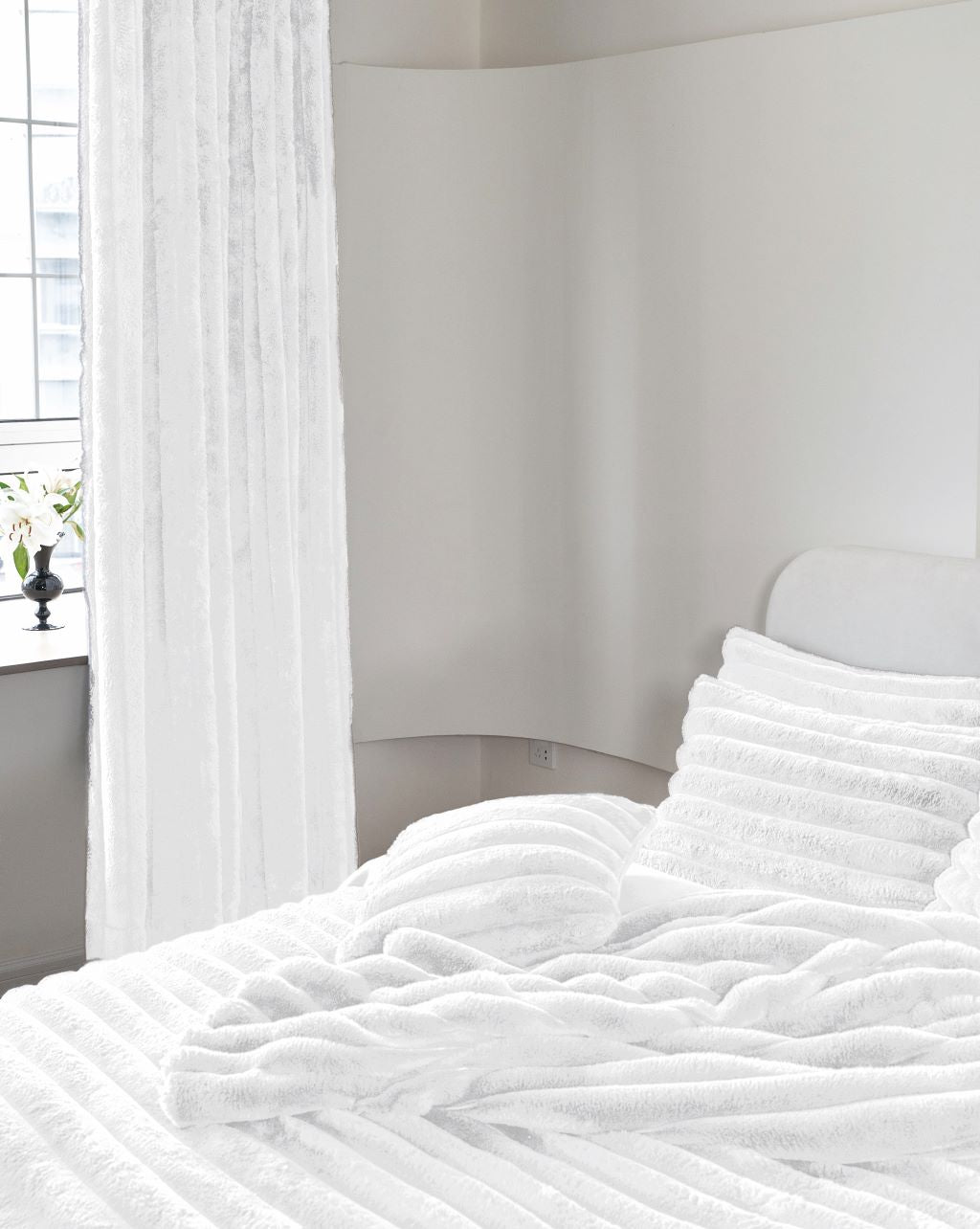 White fleece duvet set sale