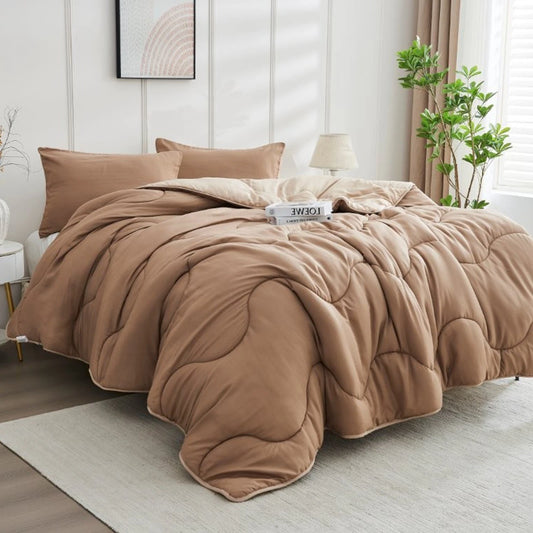 Coverless 10.5 Tog Reversible Wave Duvet