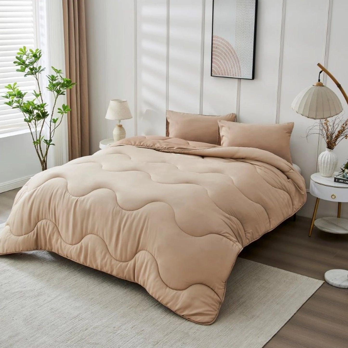 Coverless 10.5 Tog Reversible Wave Duvet