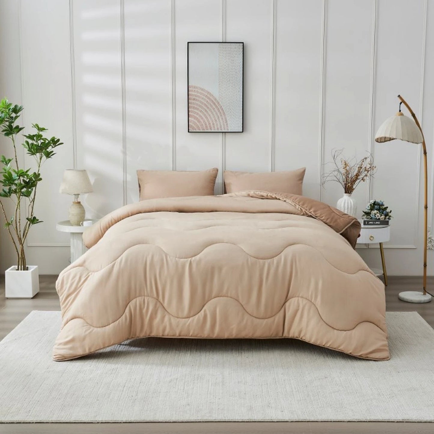 Coverless 10.5 Tog Reversible Wave Duvet