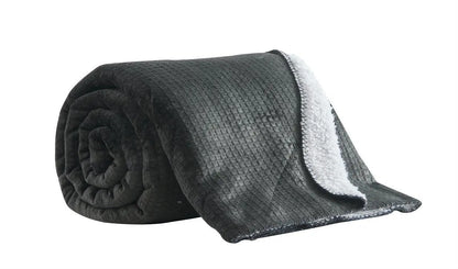 Embossed Flannel Sherpa Throw