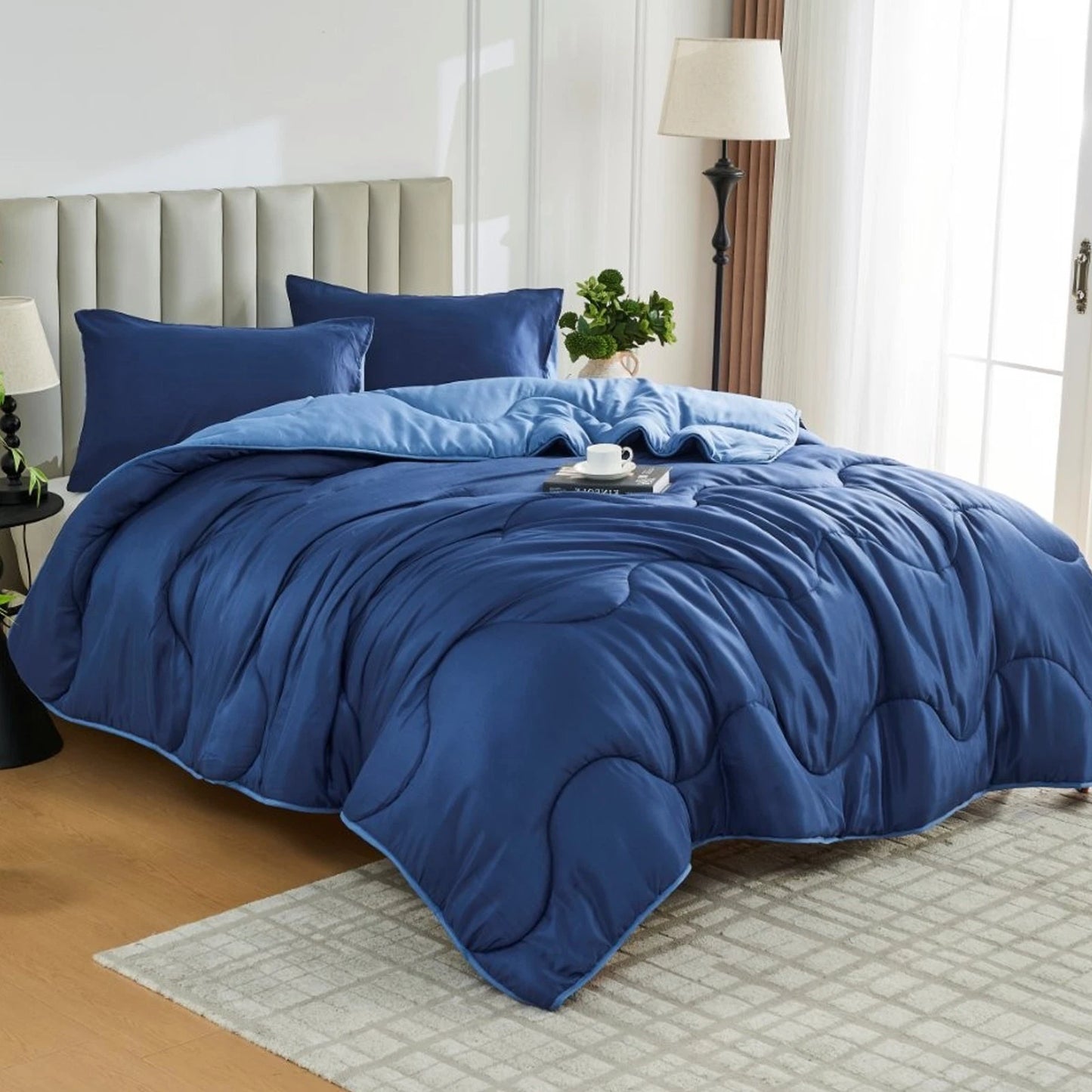 Coverless 10.5 Tog Reversible Wave Duvet