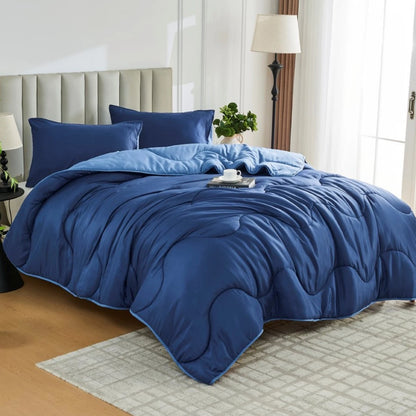 Coverless 10.5 Tog Reversible Wave Duvet