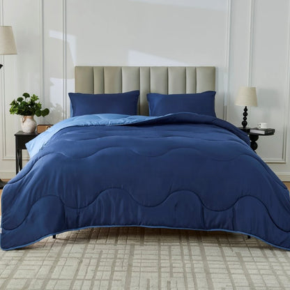 Coverless 10.5 Tog Reversible Wave Duvet