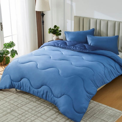 Coverless 10.5 Tog Reversible Wave Duvet
