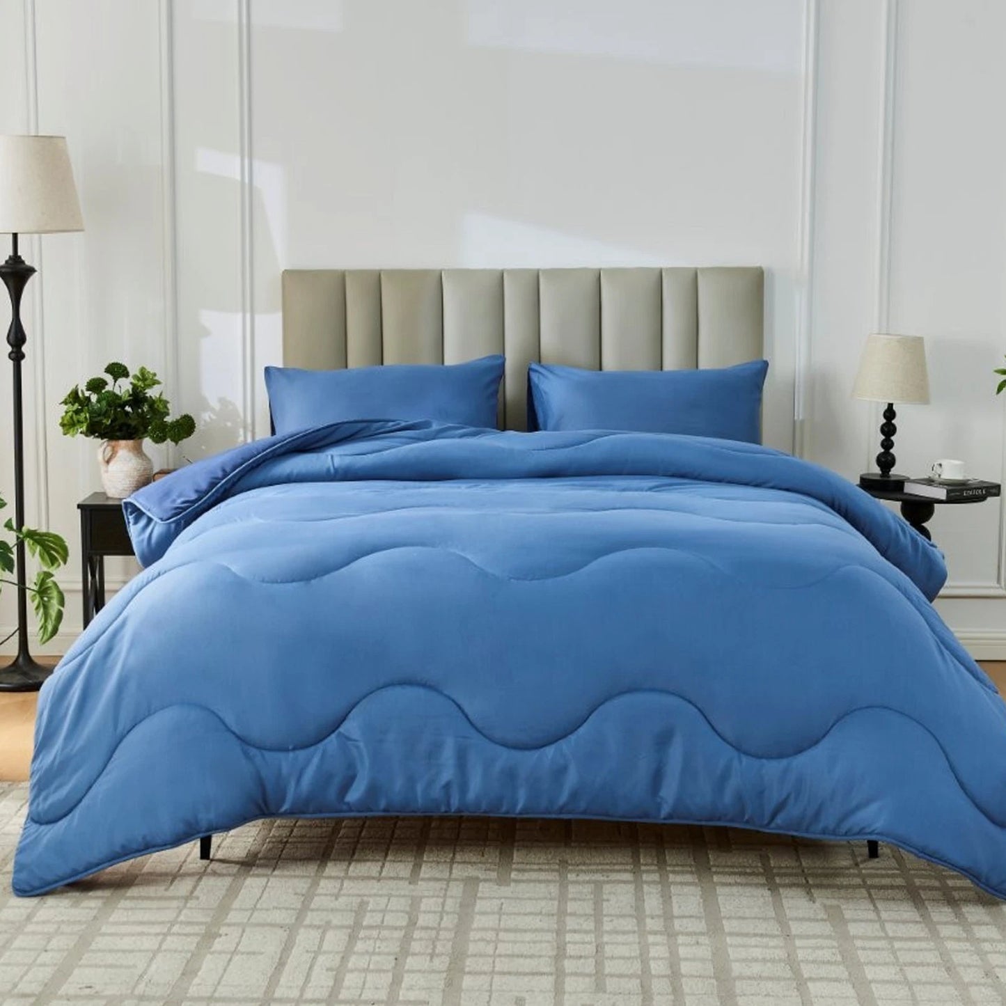 Coverless 10.5 Tog Reversible Wave Duvet