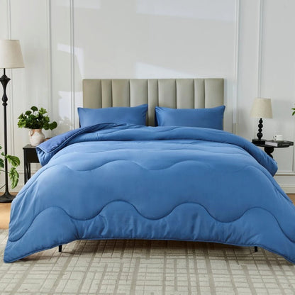 Coverless 10.5 Tog Reversible Wave Duvet