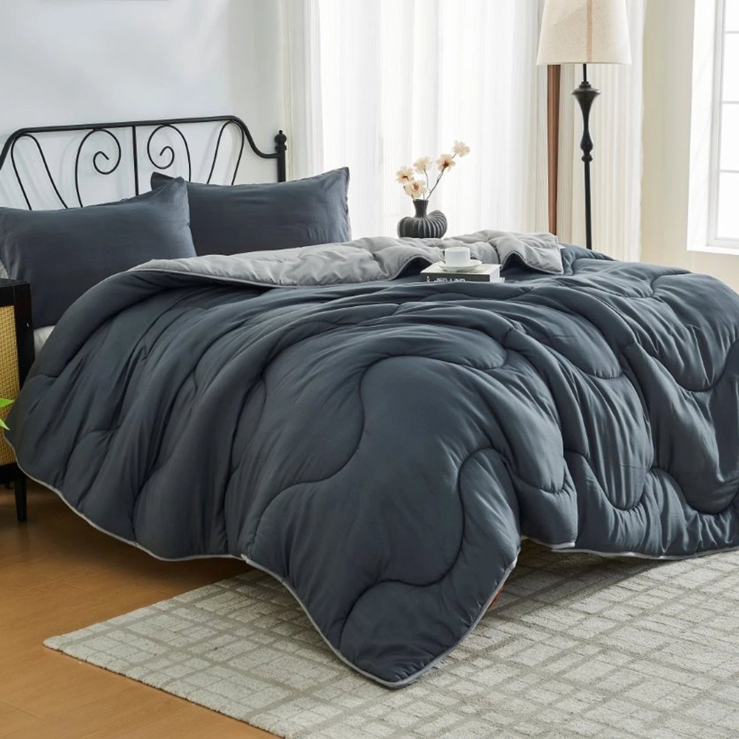 Coverless 10.5 Tog Reversible Wave Duvet