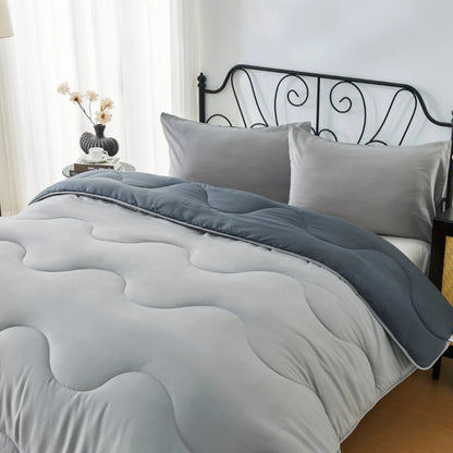 Coverless 10.5 Tog Reversible Wave Duvet